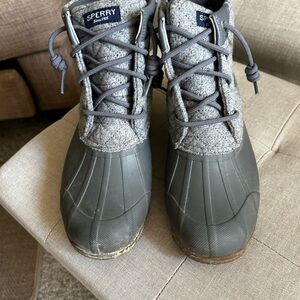 Sperry Charcoal and Gray Duck Boots